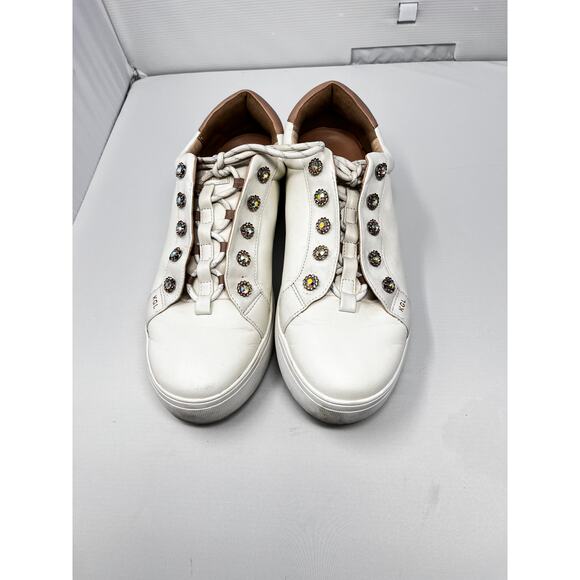 Kurt Geiger Liviah Rhinestone Applique Sneaker size UK 8/41 US size 10 Pre-Owned - Picture 1 of 11